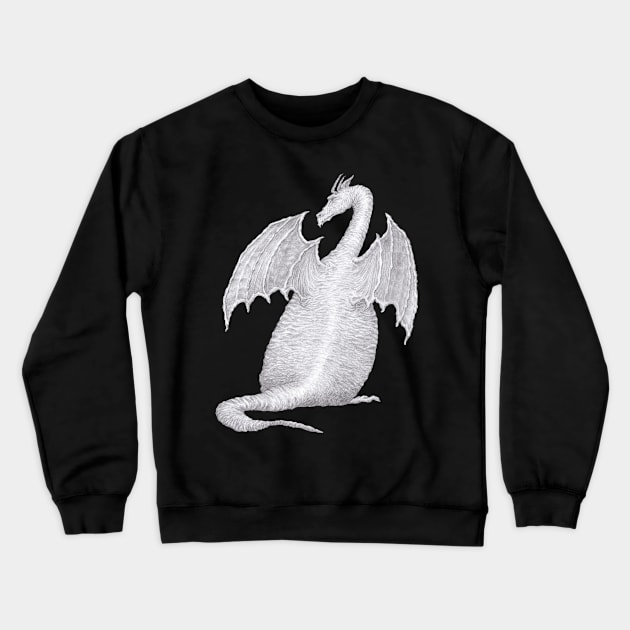 Dragon, pencil drawing Crewneck Sweatshirt by LucyDreams